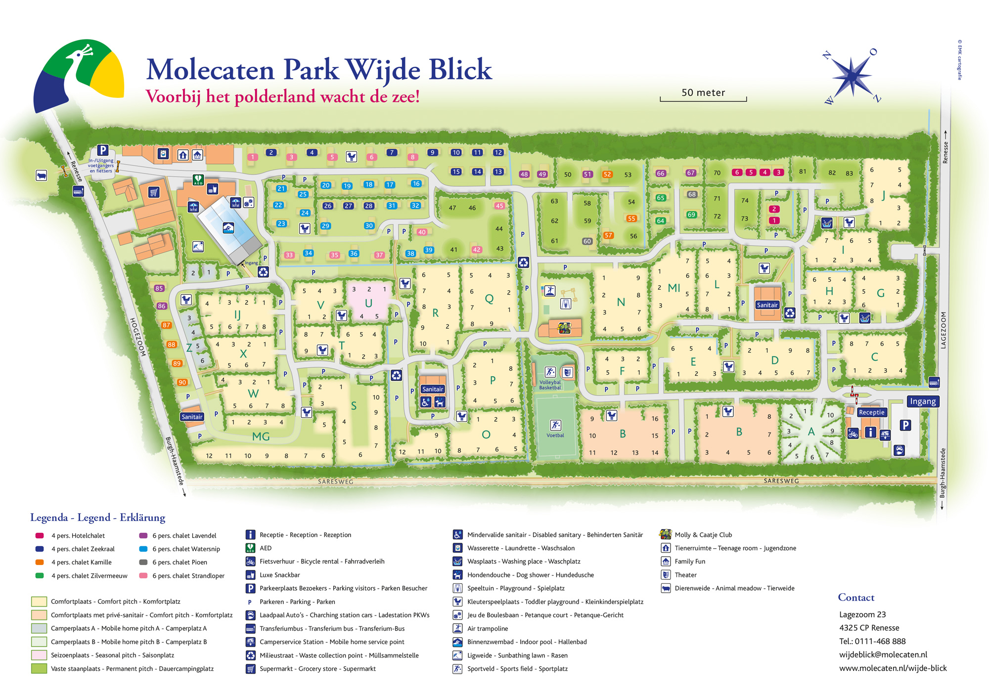 Campsite map Molecaten Park Wijde Blick