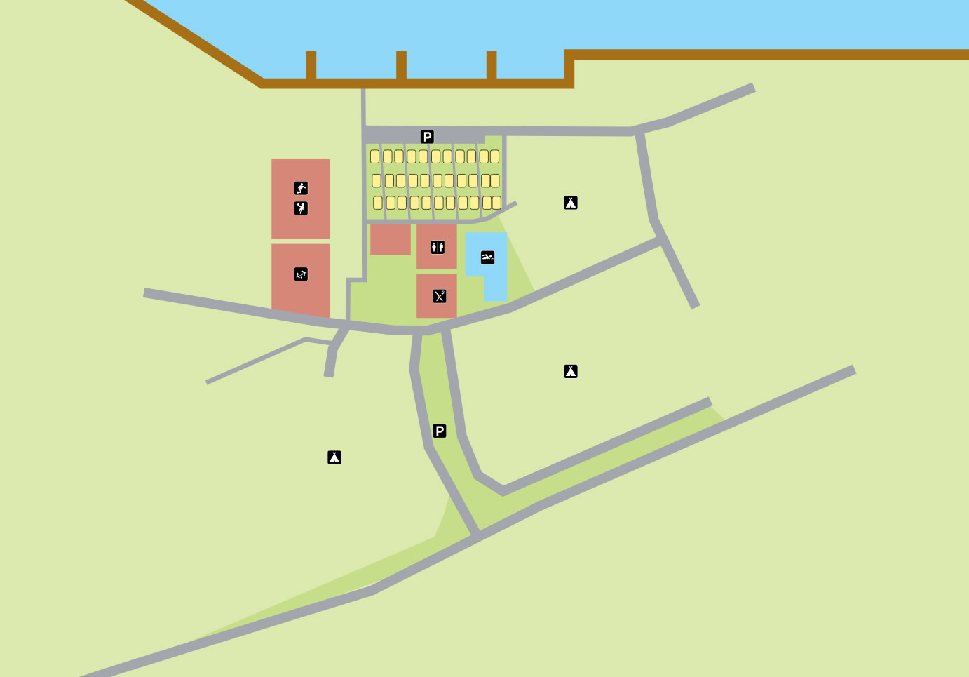 Campsite map Nieuwpoort