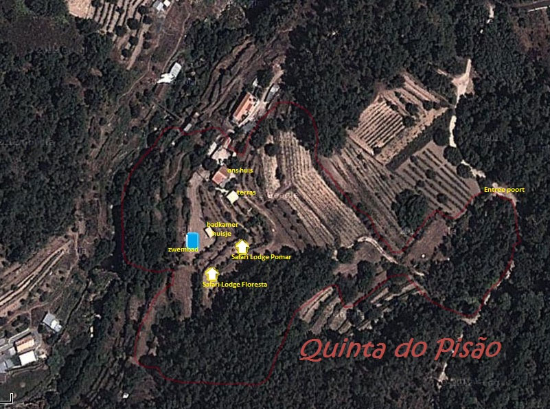 Campsite map Quinta do Pisão
