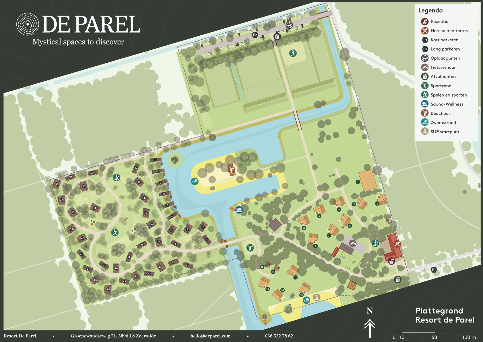 Campsite map Resort De Parel