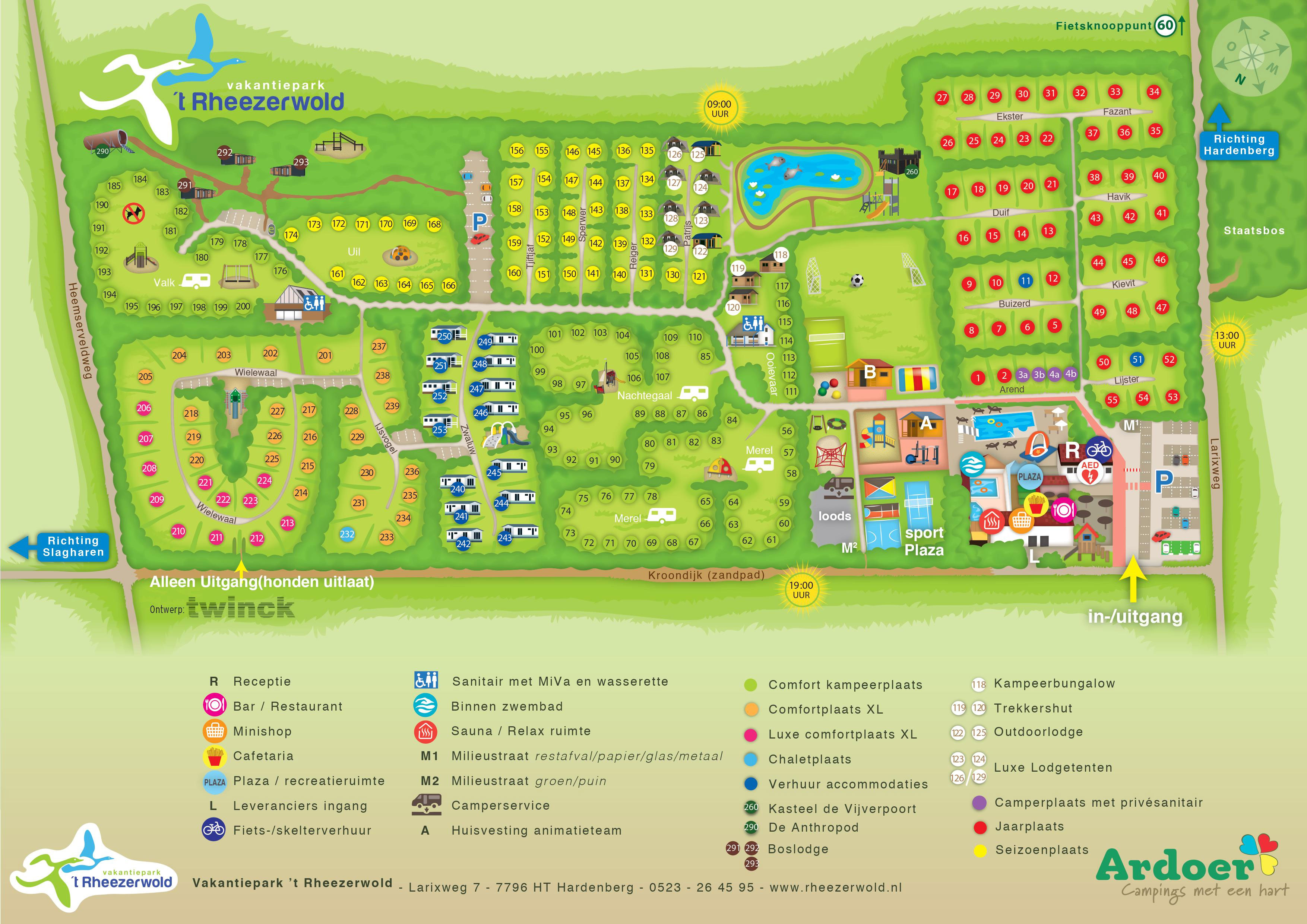 Campsite map Rheezerwold