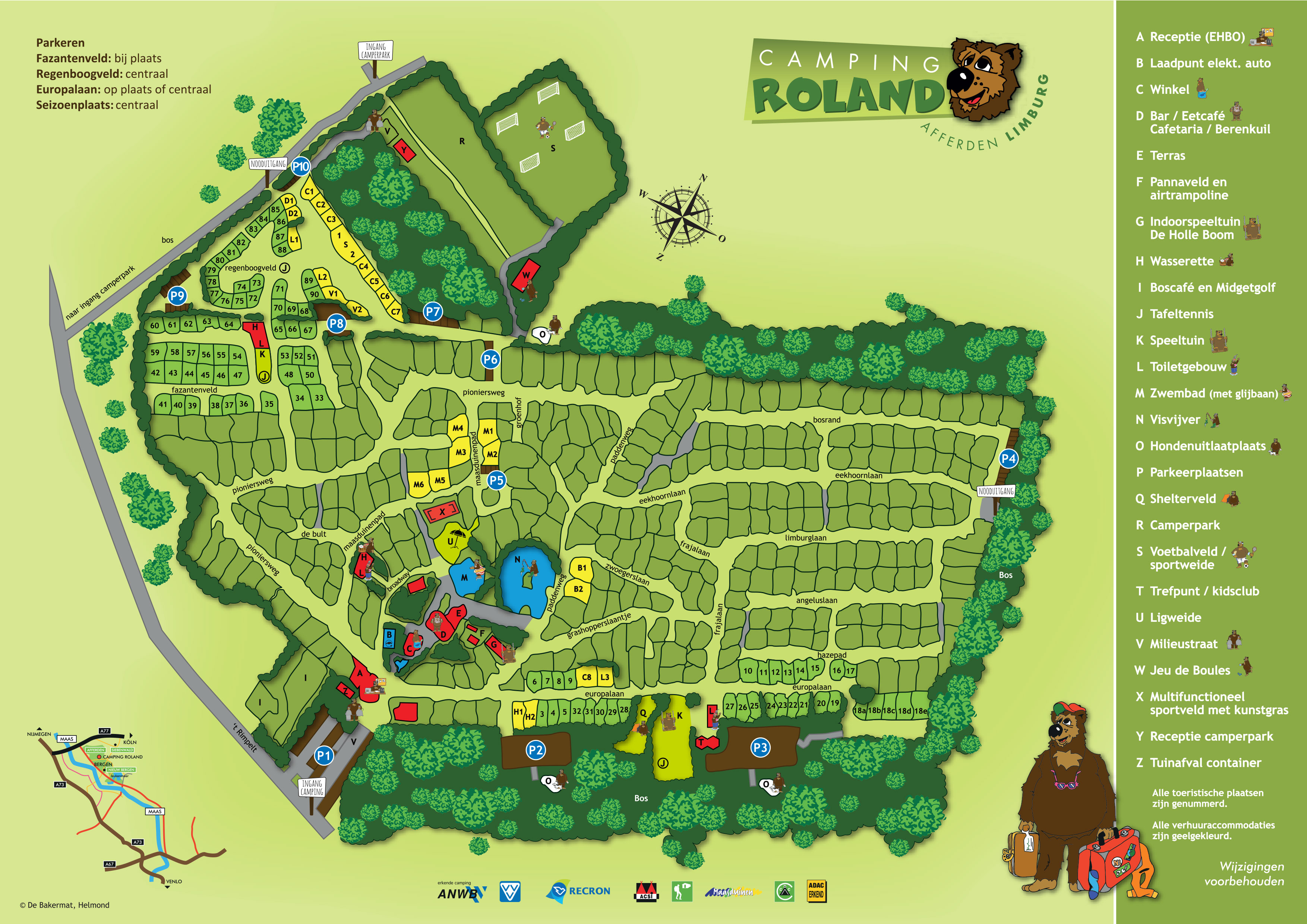 Campsite map Roland