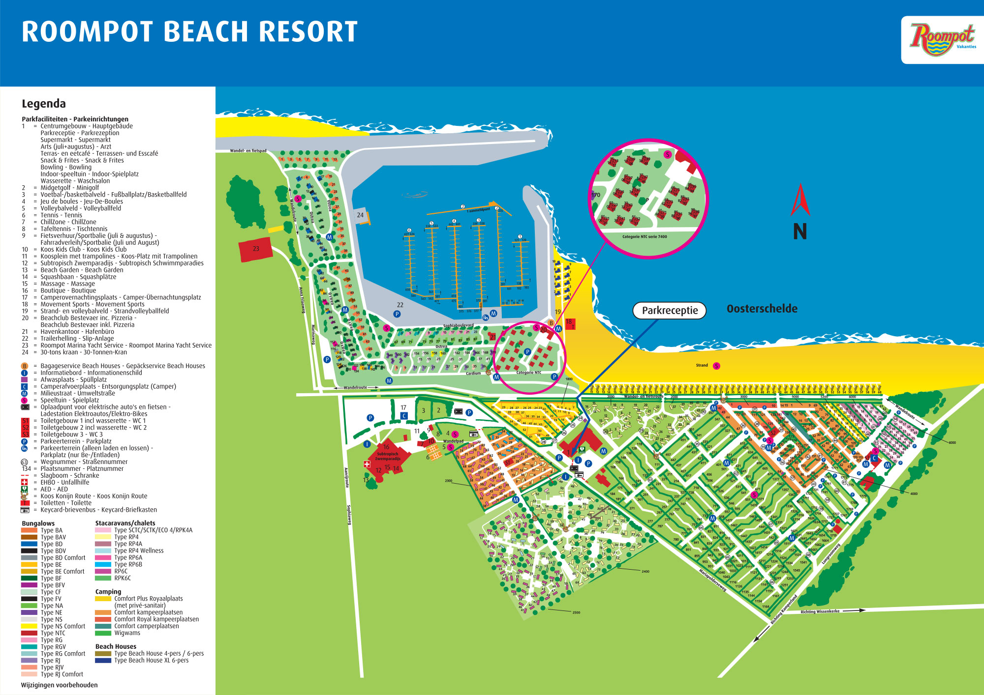 Campsite map Roompot Beach Resort