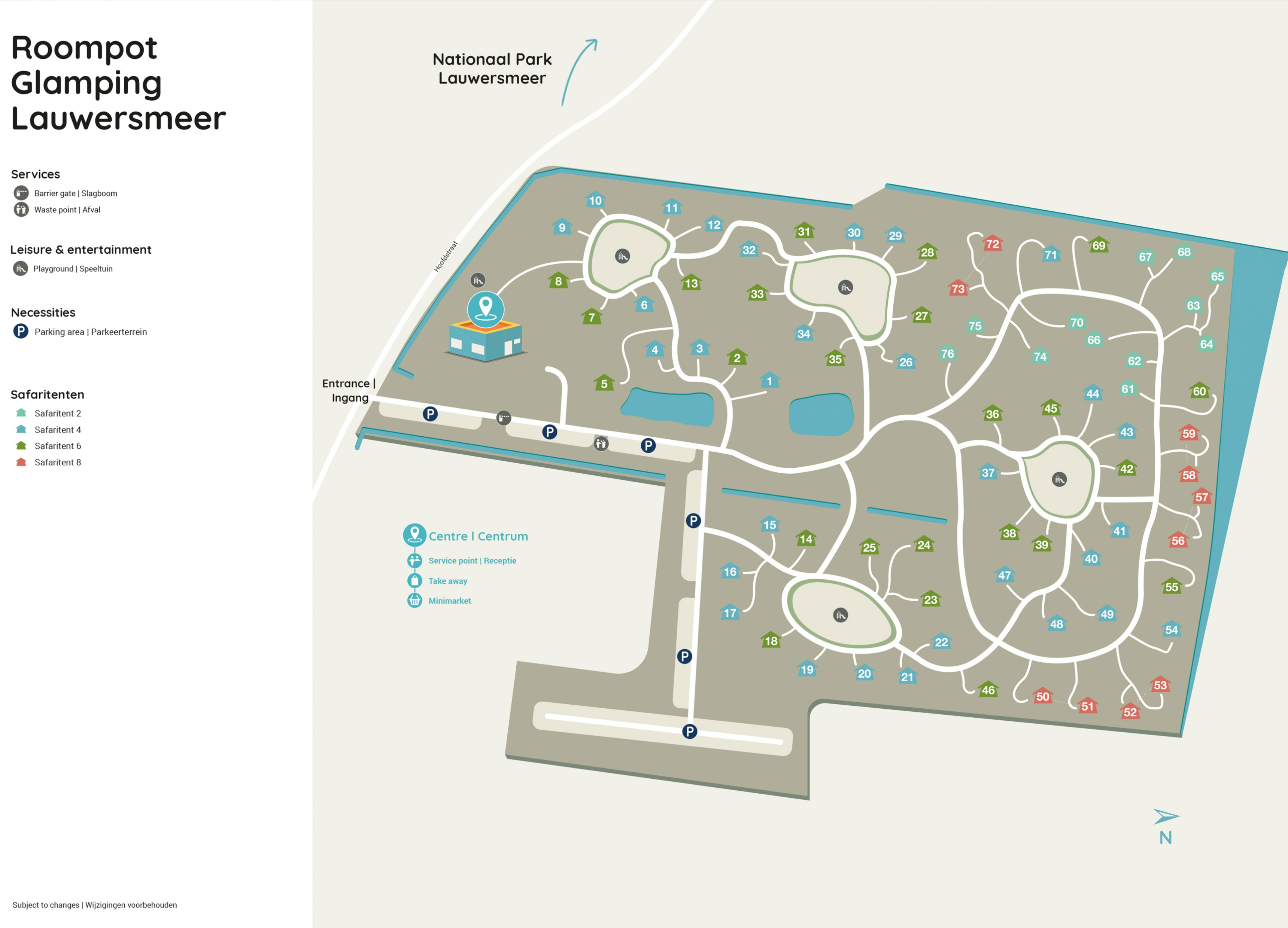 Campsite map Roompot Glamping Lauwersmeer