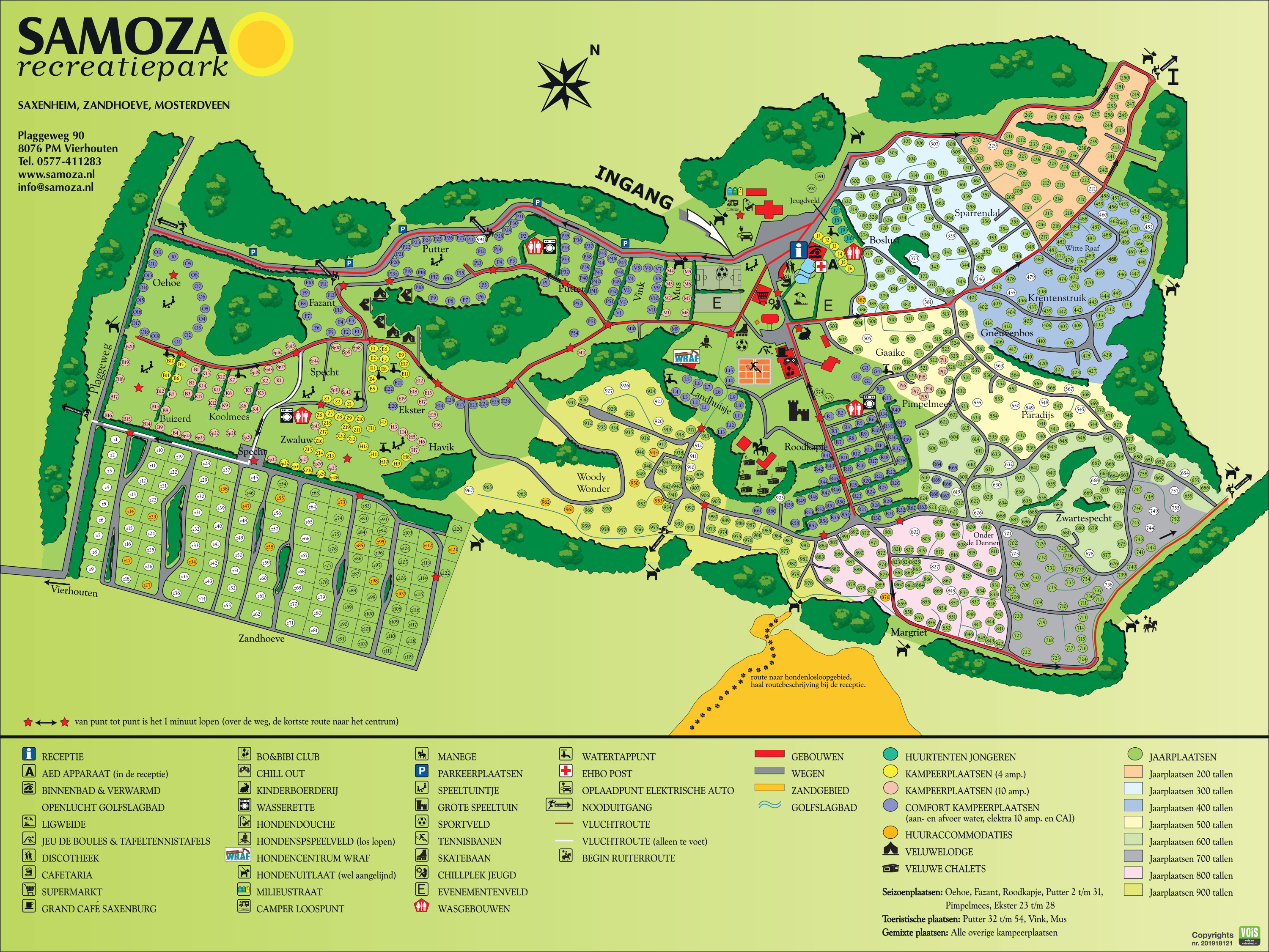Campsite map Samoza