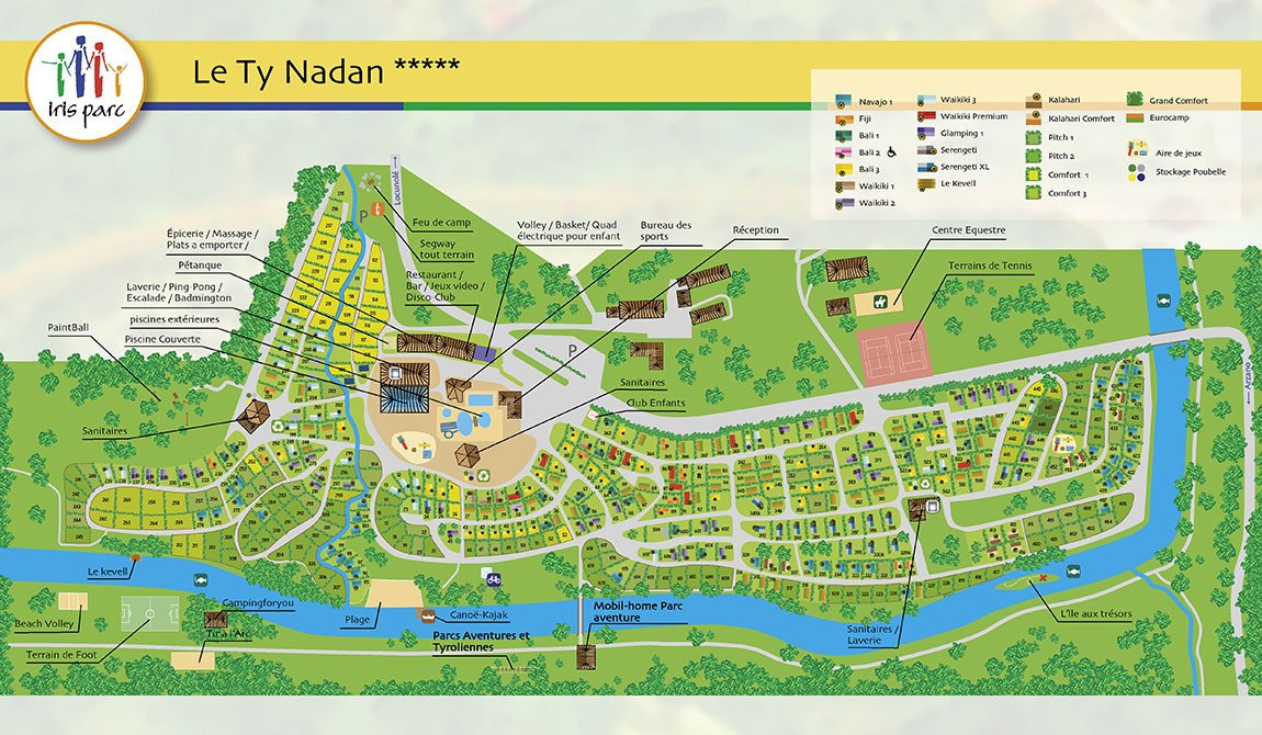 Campsite map Ty Nadan