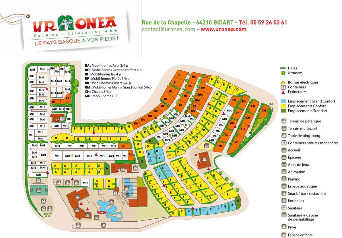Campsite map Ur-Onea
