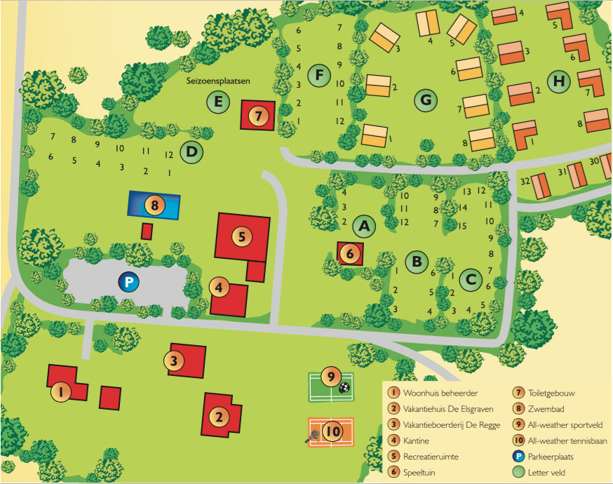 Campsite map Vakantiecentrum 't Schuttenbelt