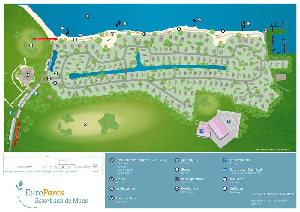 Campsite map Vakantiepark Aan de Maas