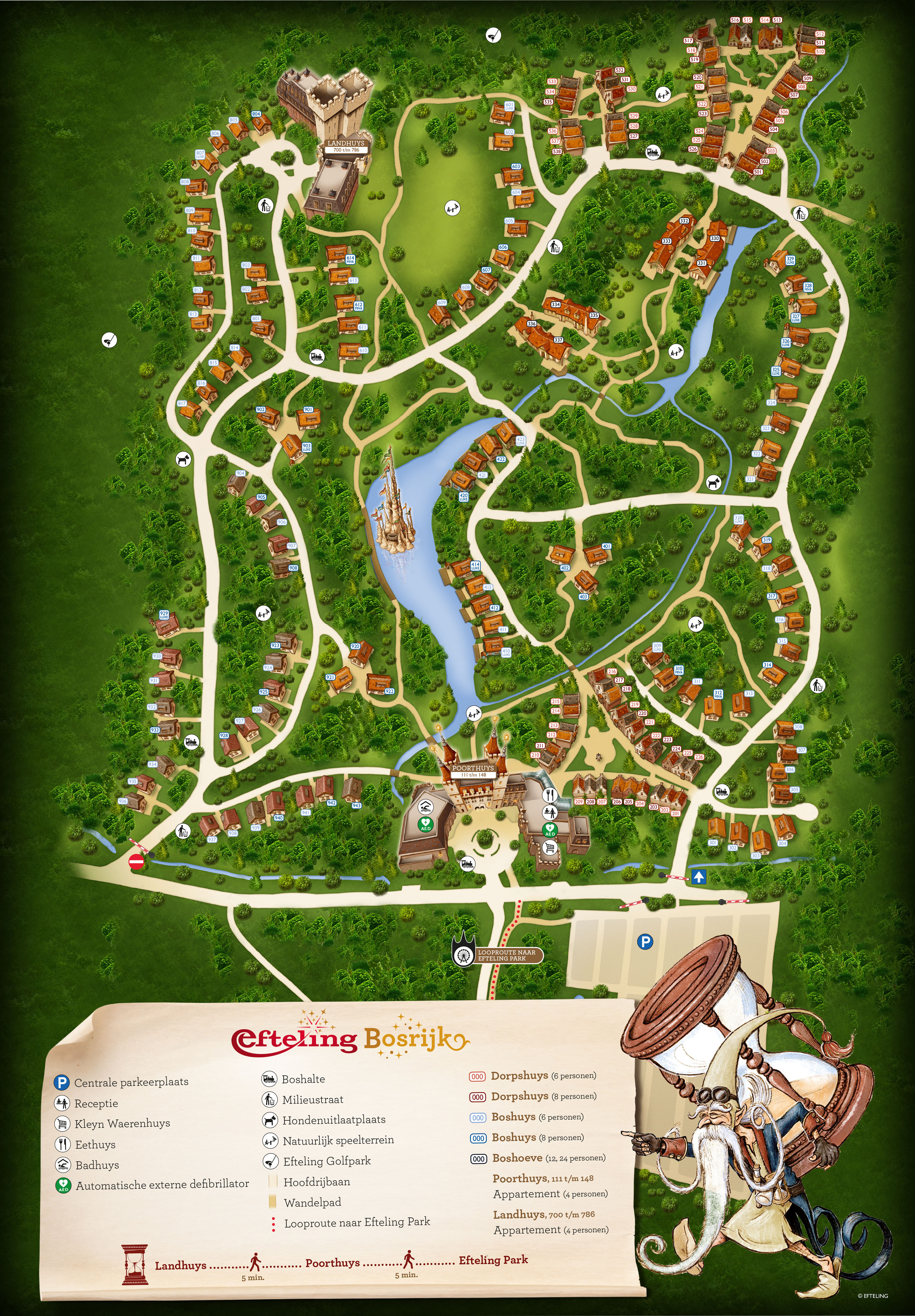 Campsite map Vakantiepark Bosrijk
