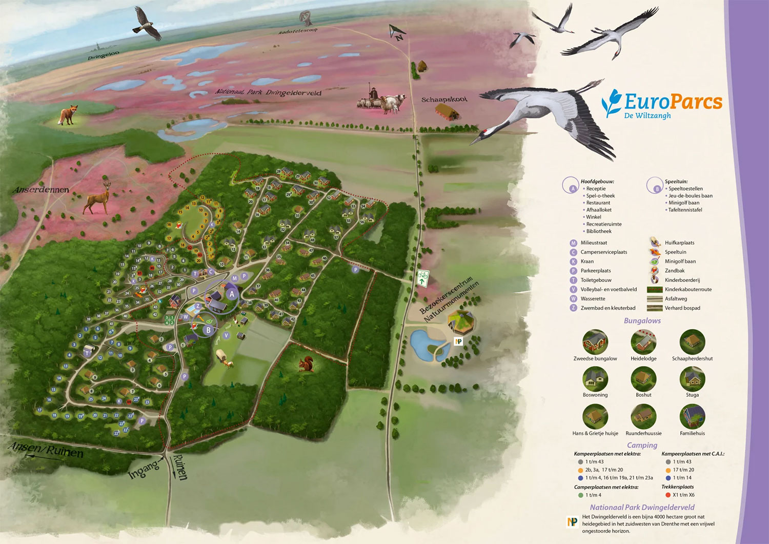Campsite map Vakantiepark De Wiltzangh