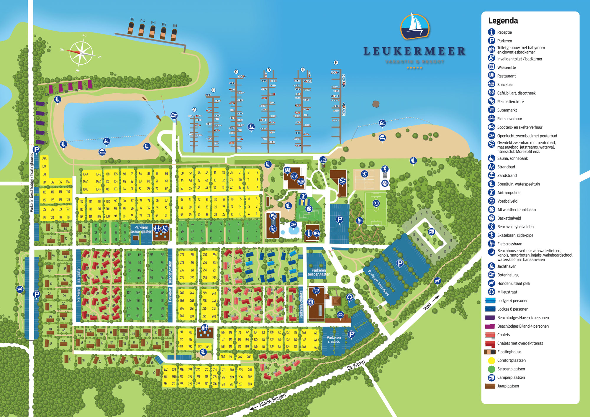 Campsite map Vakantiepark Leukermeer