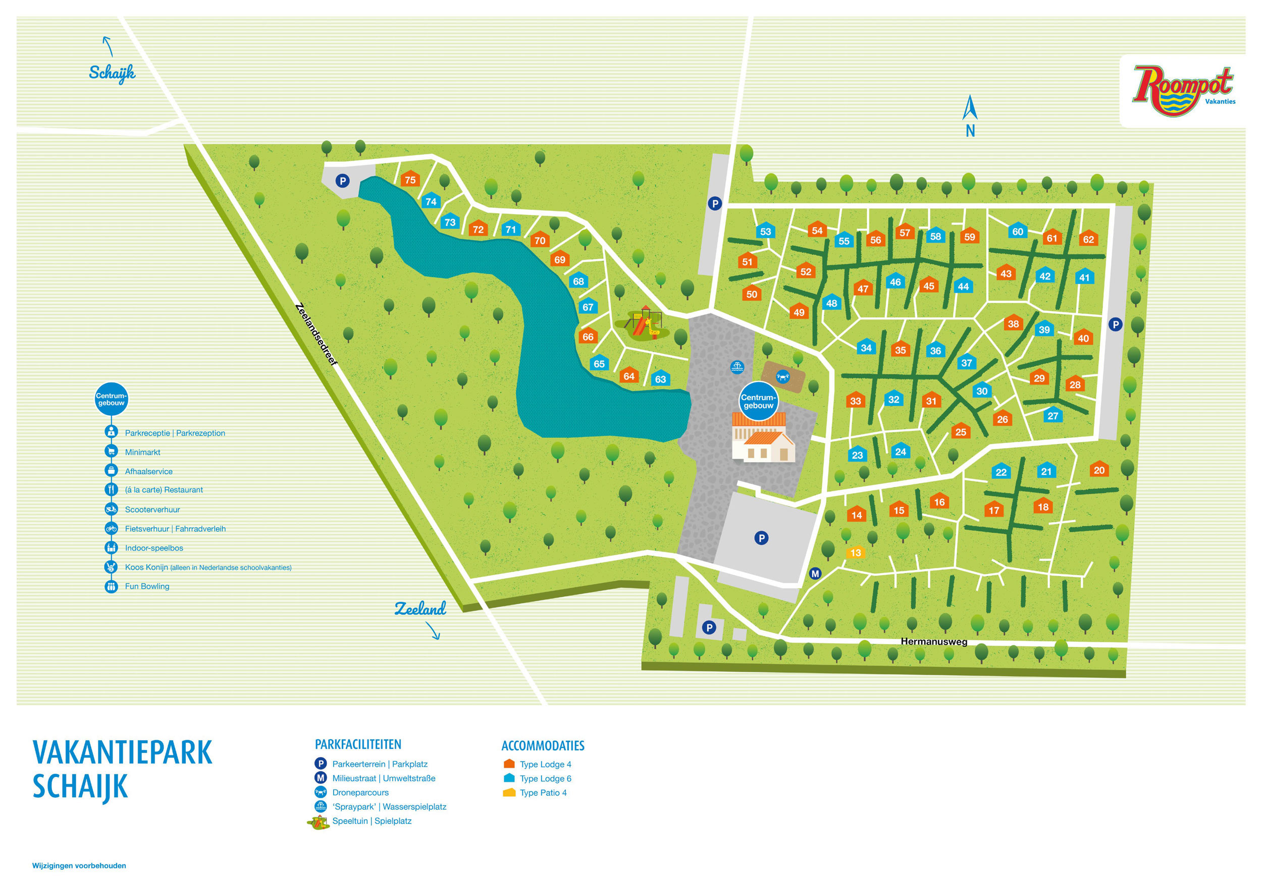 Campsite map Vakantiepark Schaijk