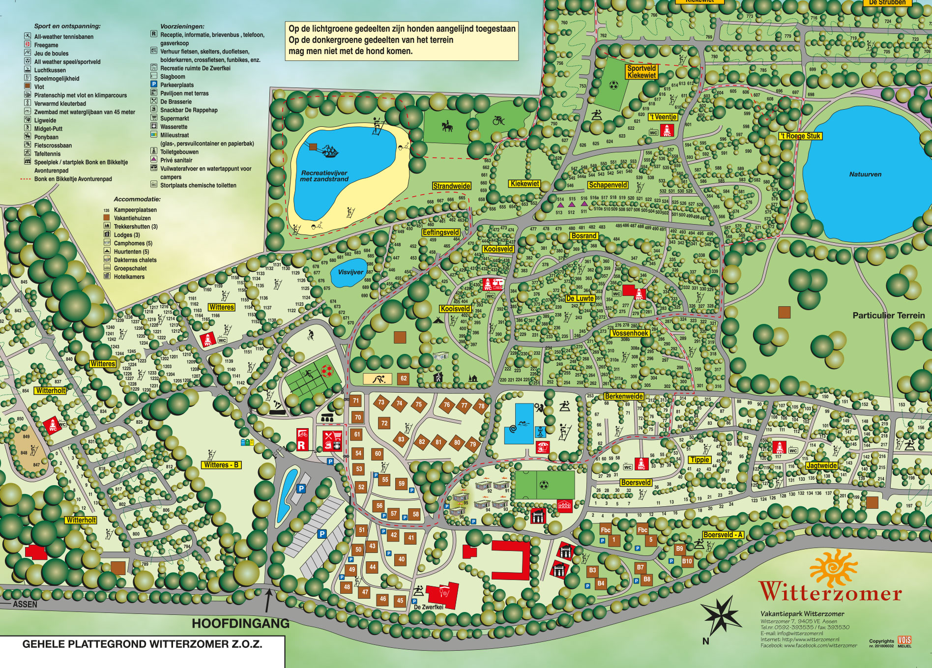 Campsite map Vakantiepark Witterzomer