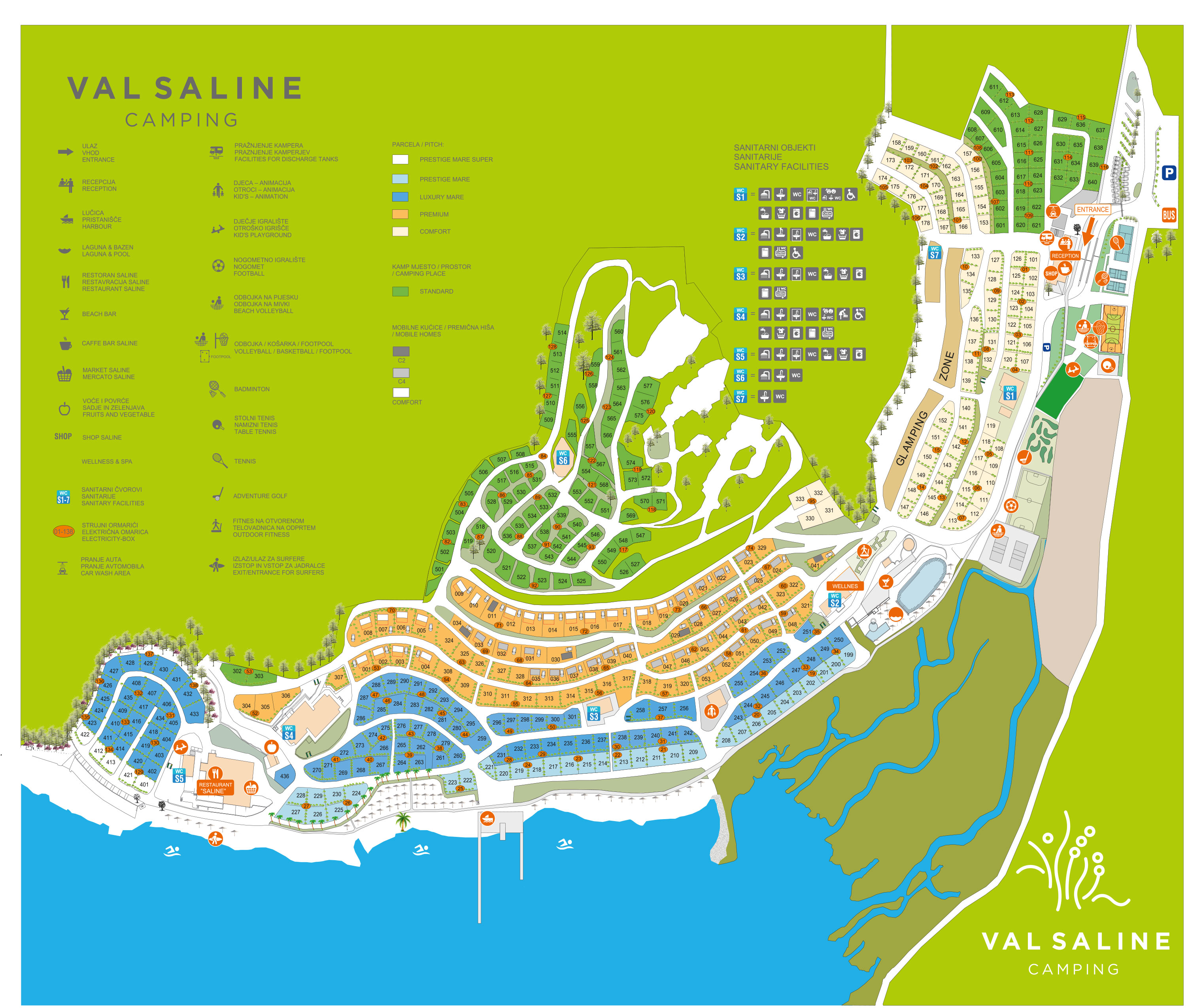 Campsite map Val Saline