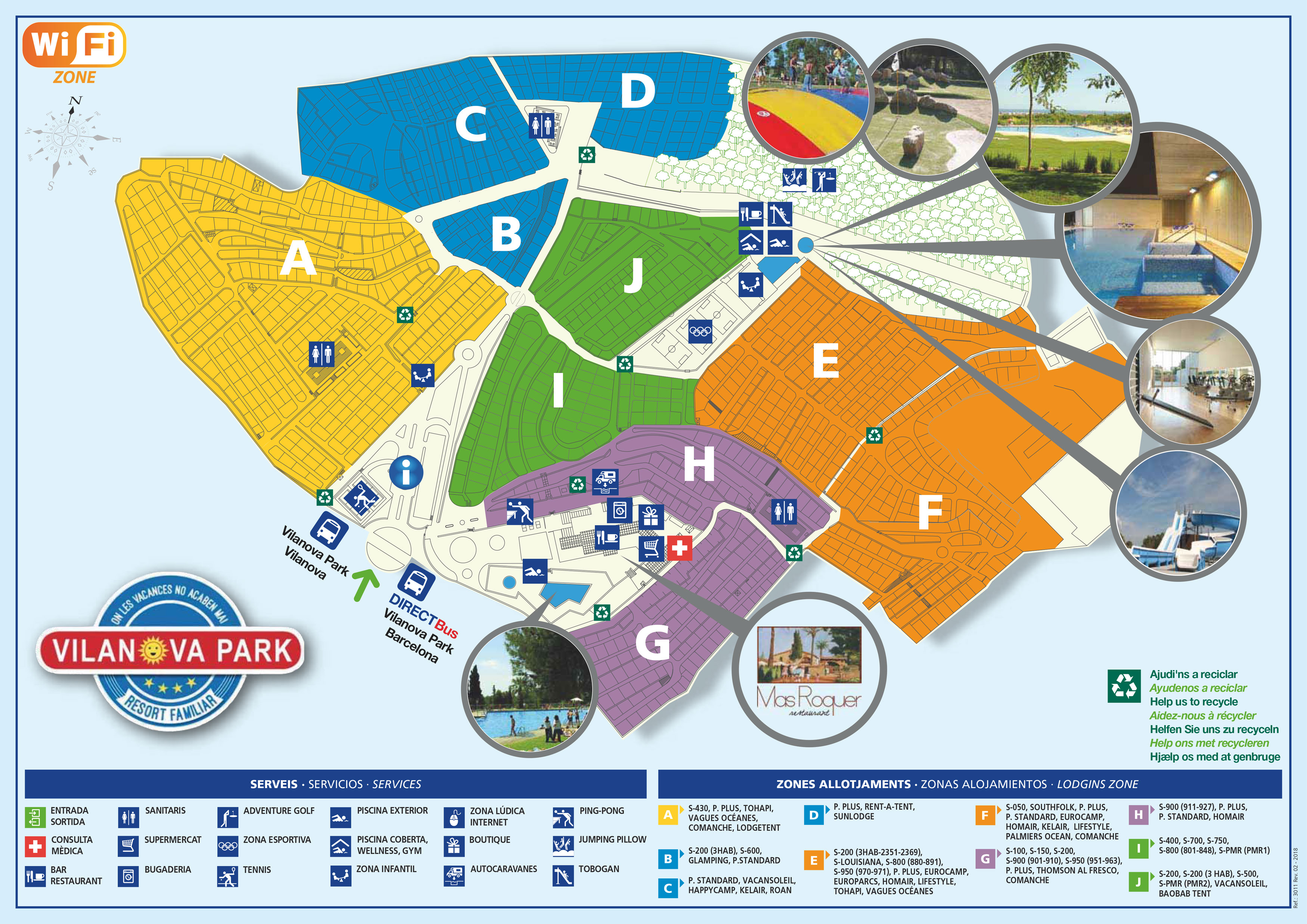 Campsite map Vilanova Park