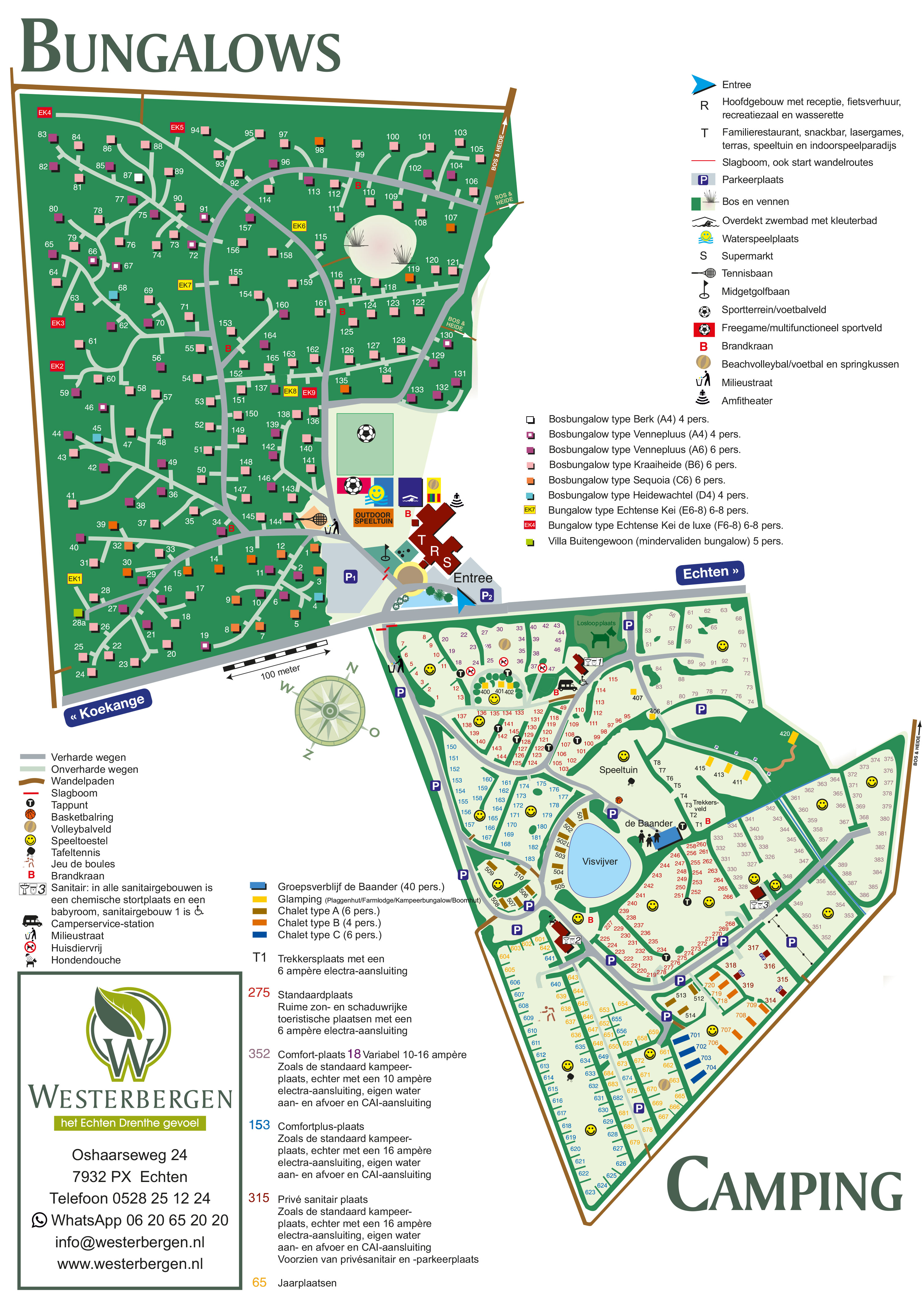 Campsite map Westerbergen