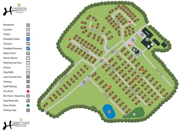 Map of Abbey Farm Holiday Park