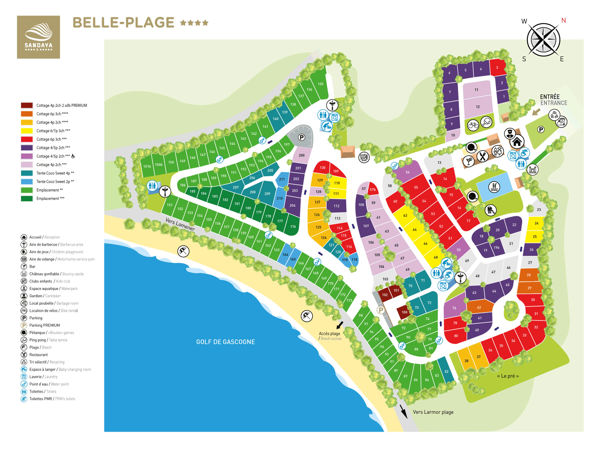 Map of Belle Plage