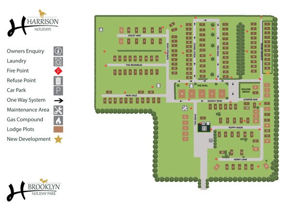 Map of Brooklyn Holiday Park