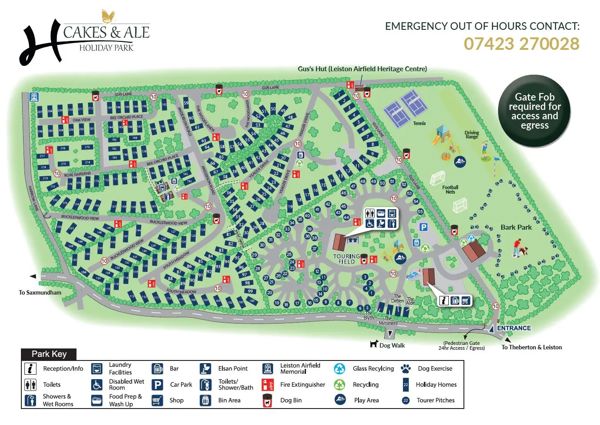 Map of Cakes & Ale Holiday Park
