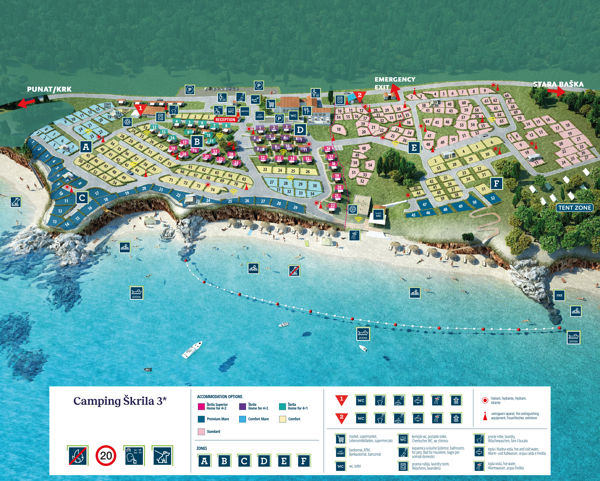 Map of Camping Škrila