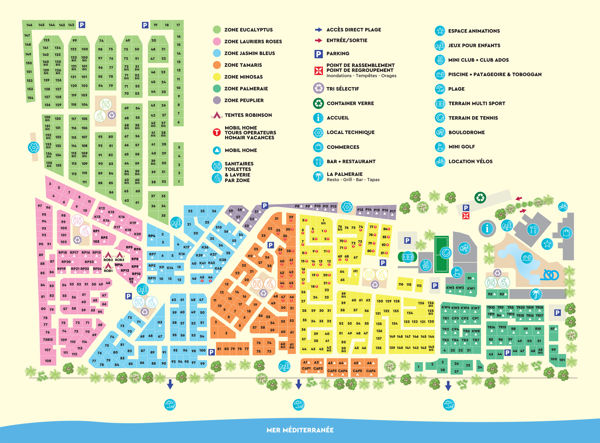 Map of De La Plage et le Bord de Mer