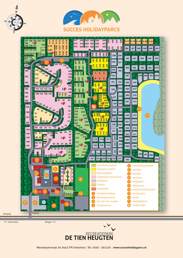Map of De Tien Heugten