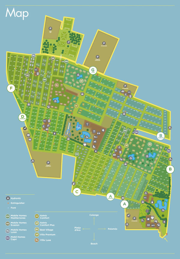 Map of Eurocamping (Costa Brava)