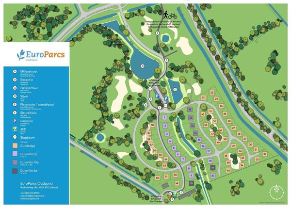 Map of EuroParcs Cadzand-Bad