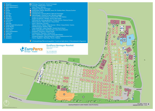 Map of EuroParcs Hermagor-Nassfeld