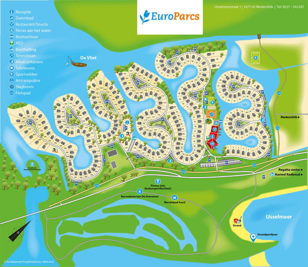 Map of EuroParcs IJsselmeer