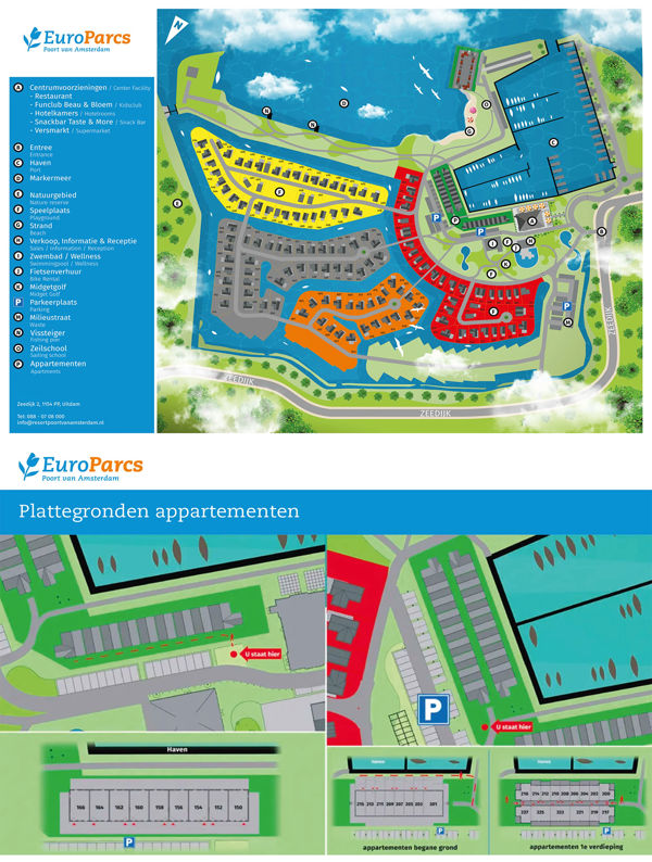 Map of EuroParcs Poort van Amsterdam