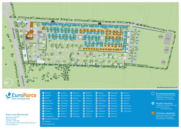 Map of EuroParcs Poort van Maastricht