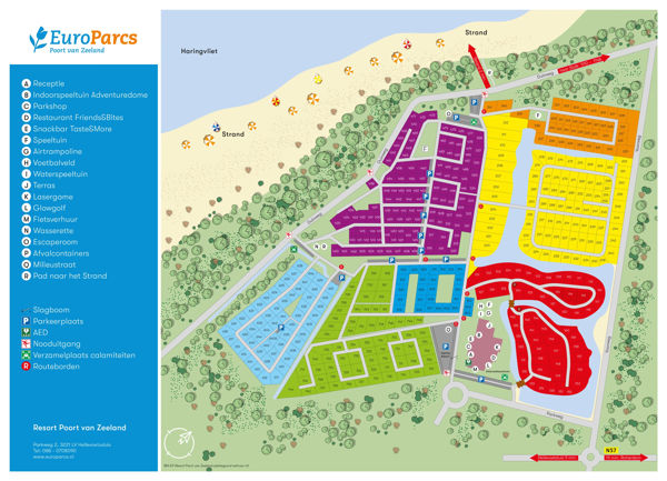 Map of EuroParcs Poort van Zeeland