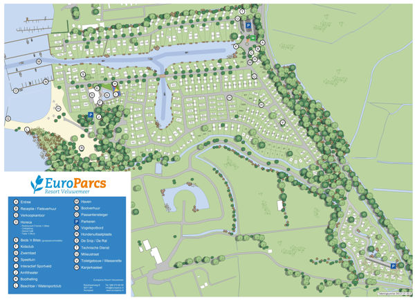 Map of EuroParcs Veluwemeer
