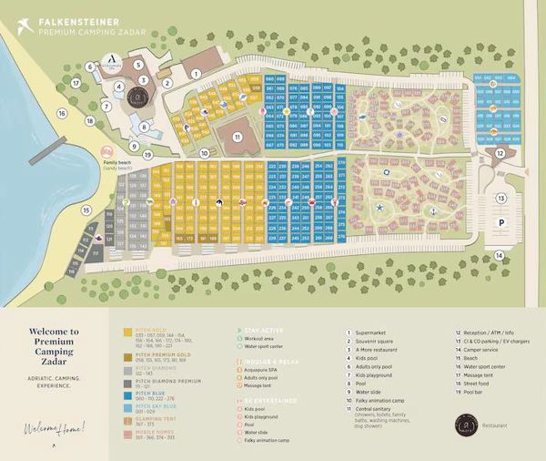 Map of Falkensteiner Premium Camping Zadar