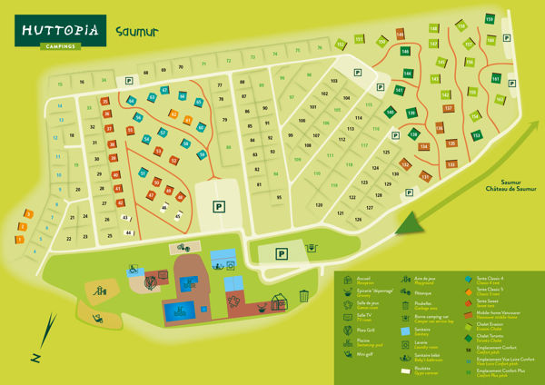 Map of Huttopia Saumur