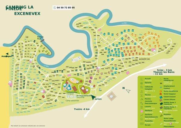 Map of La Pinede (Excenevex)