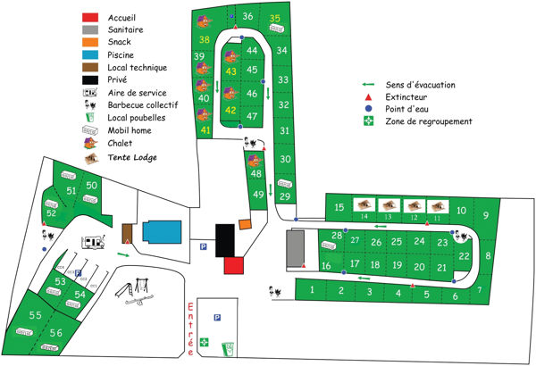 Map of Le Clos de la Lere