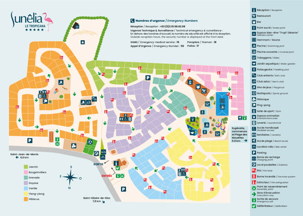 Map of Le Tropicana