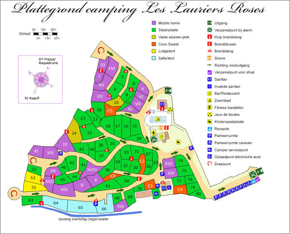 Map of Les Lauriers Roses