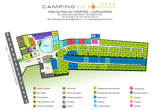Map of Les Pommiers du Mont St. Michel