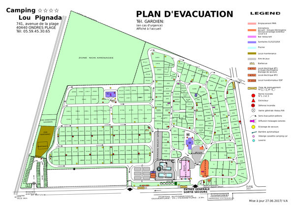 Map of Lou Pignada (Ondres)