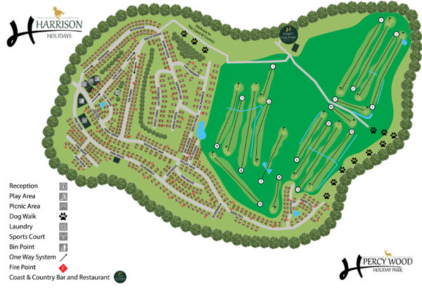 Map of Percy Wood Holiday Park