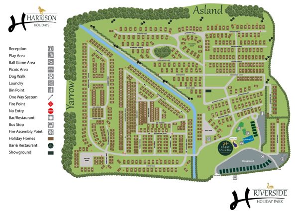 Map of Riverside Holiday Park