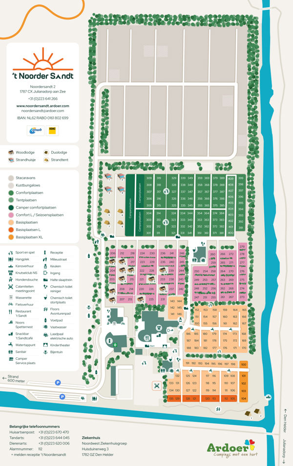 Map of 't Noorder Sandt