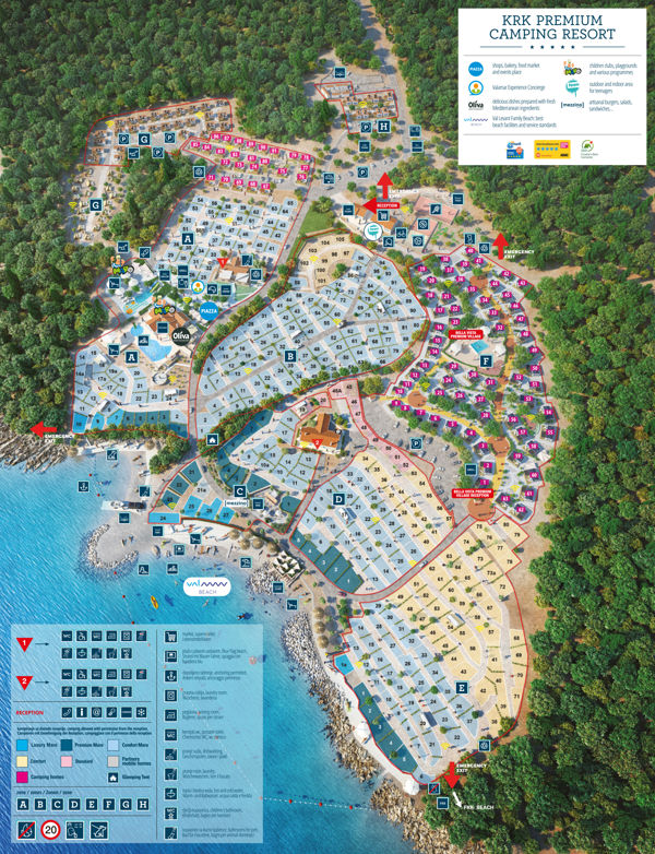 Map of Valamar Camping Krk