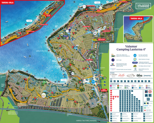 Map of Valamar Camping Lanterna