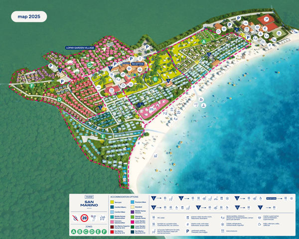 Map of Valamar Camping San Marino